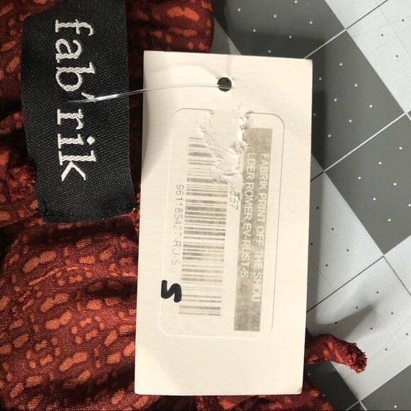 NWT Fab’rik Romper short boho long sleeves brown S - Picture 3 of 14